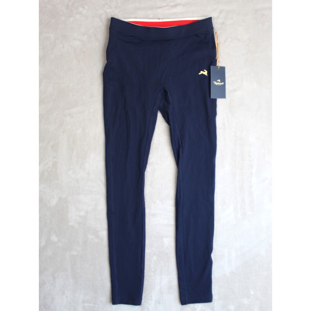 Tracksmith Turnover Running Leggings Womens Small Blue Red Athletic Stretch
